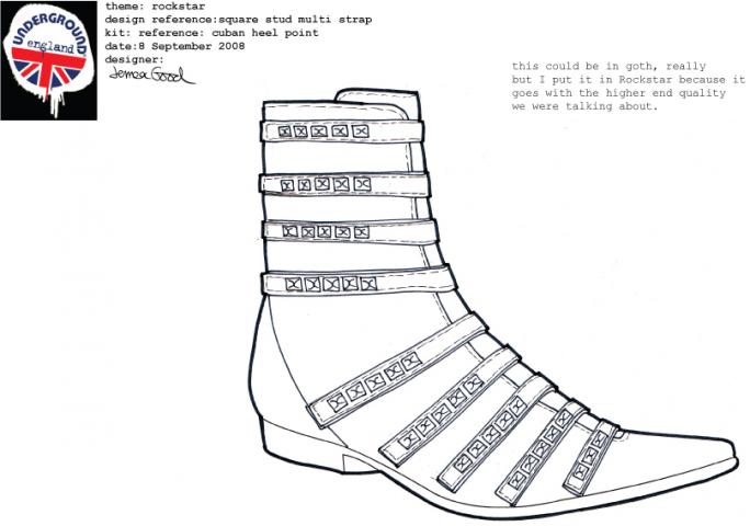 Mens stud point boot design